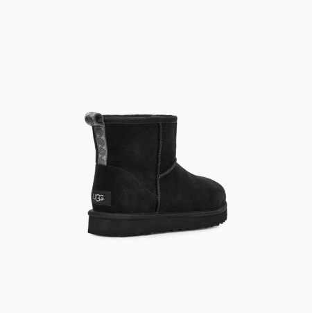 UGG Classic Mini Swirl - Boots Dame - Svart (NO-T334)